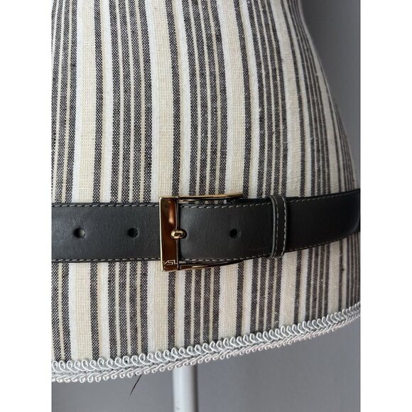 YSL Vintage Women's Gray Solid Brass Belt Buckle 36 Inches 90 Centimeters - Picture 1 of 7